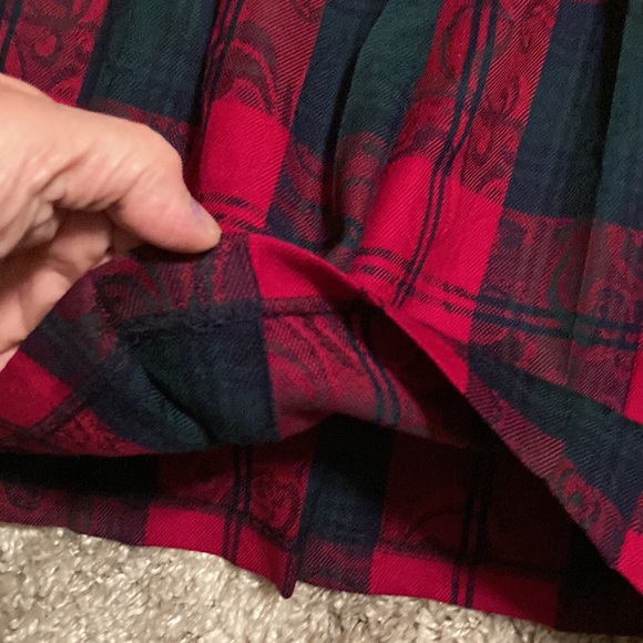 Pendleton tartan plaid pleated midi skirt - Picture 4 of 12